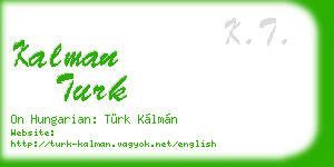 kalman turk business card